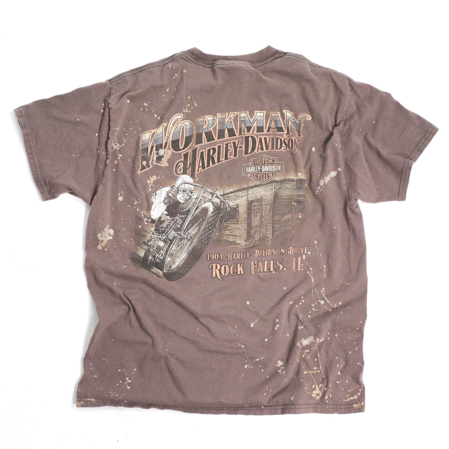 VINTAGE BROWN HARLEY DAVIDSON T-SHIRT