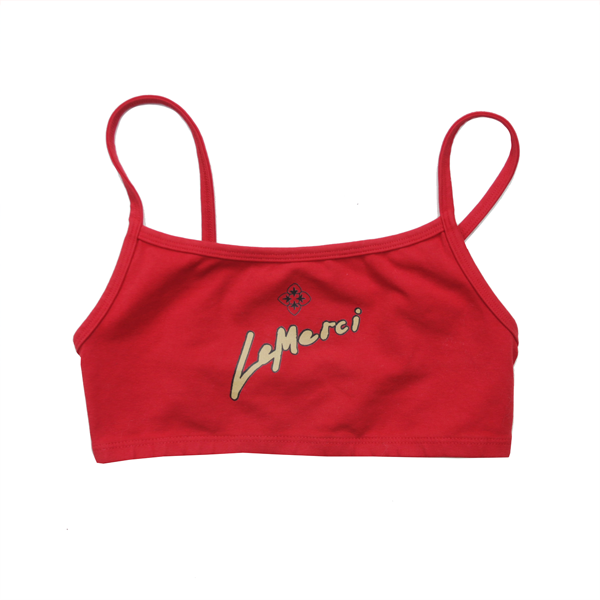 RED LEMERCI CROP TOP