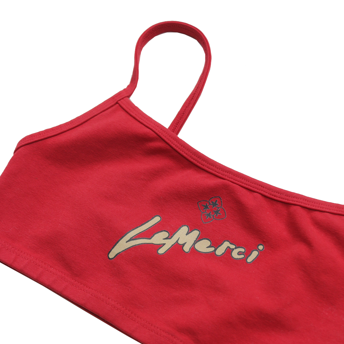 RED LEMERCI CROP TOP