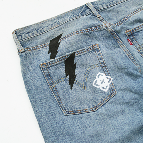 VINTAGE PATCH & PRINT DENIM