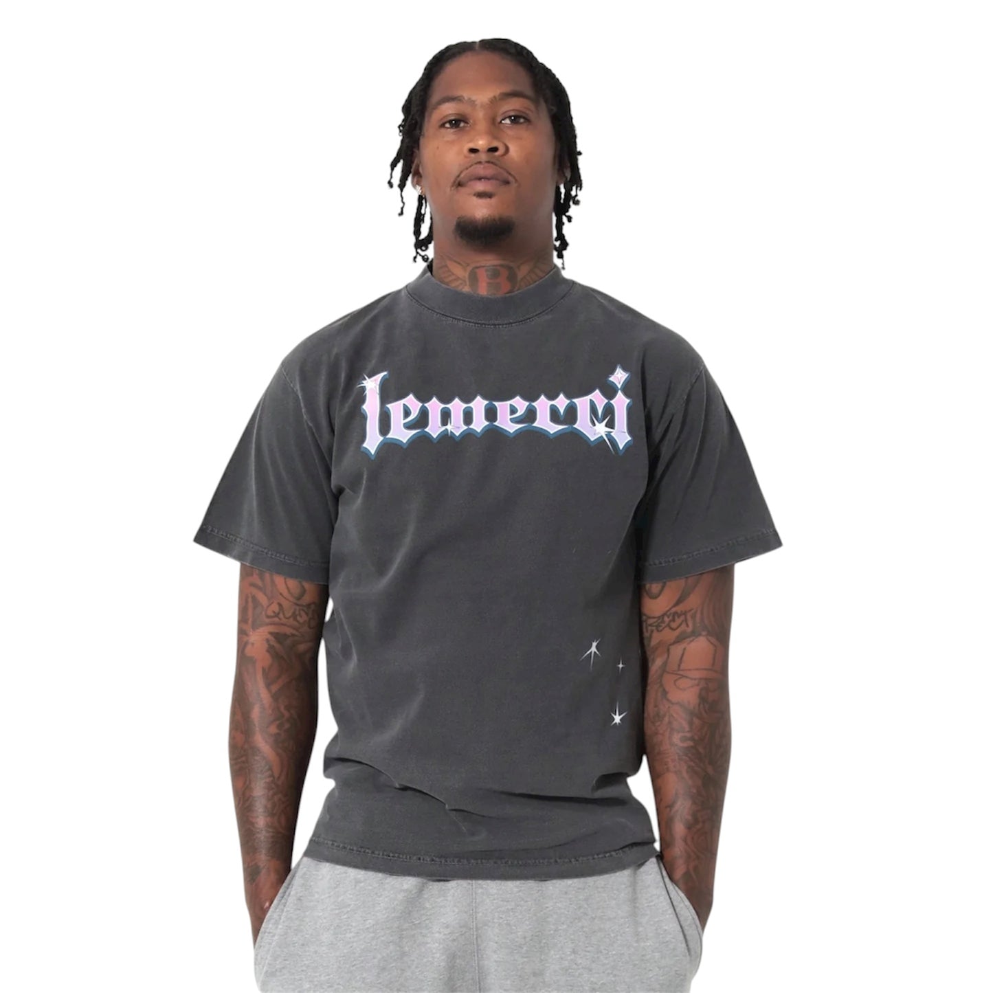 GREY Y2K GRAPHIC T-SHIRT